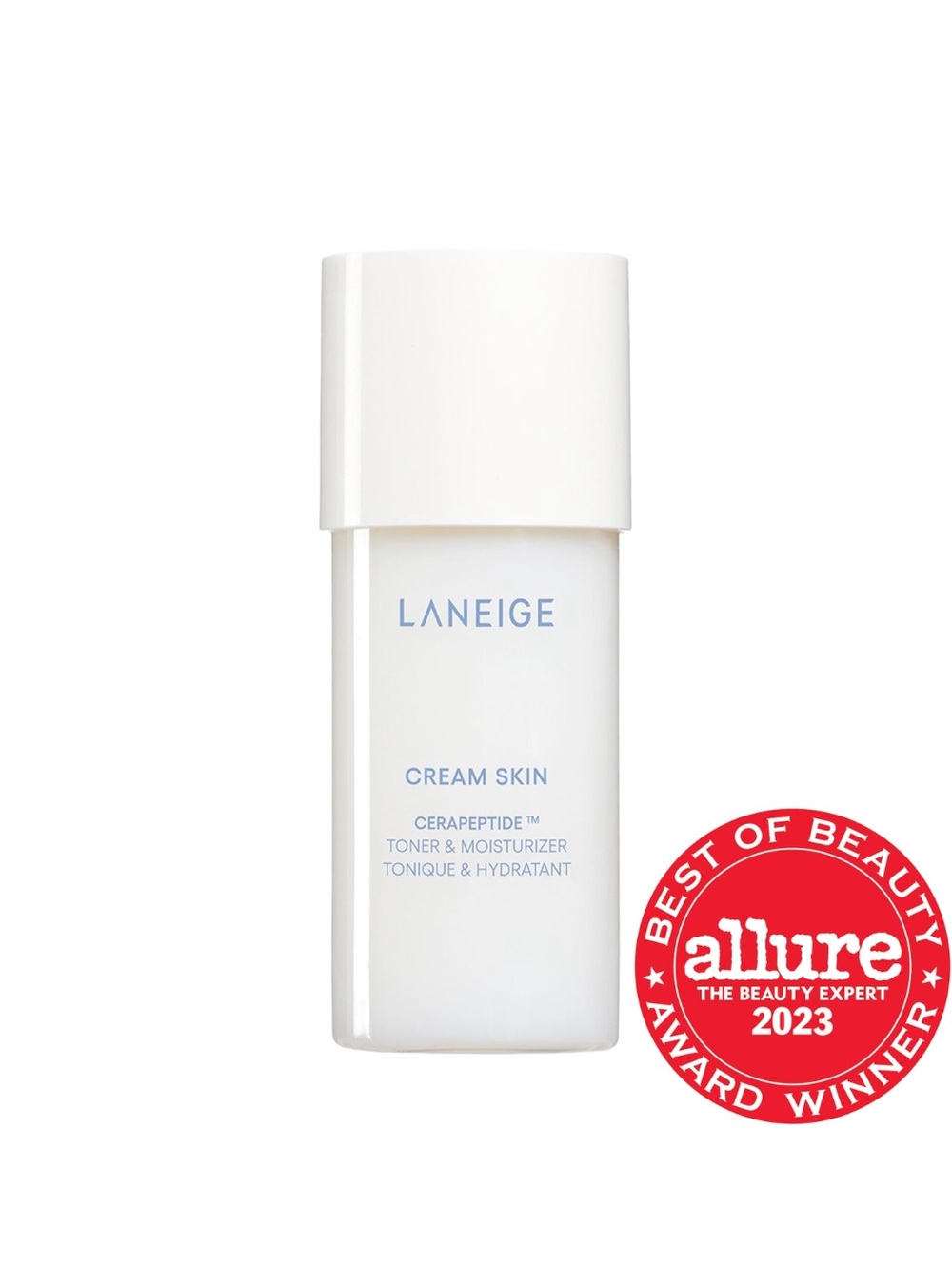 LANEIGE Cream Skin Toner — White with Red Accent